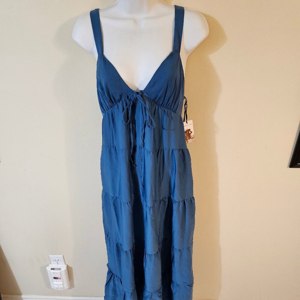 Sincerely Jules Blue Tiered Maxi Dress - Size M